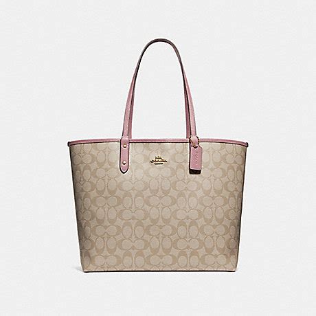 reversible tote bag coach|pink reversible coach purse.